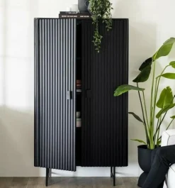 Eleonora Kabinet Remi 2-drs. - zwart Clearance