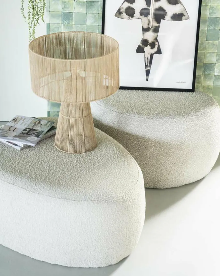 Eleonora Poef Liby groot - beige copenhagen Clearance