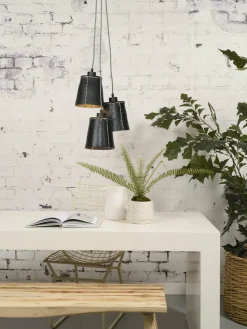 Good&Mojo Hanglamp Amazon recycled autoband met 1 kap zwart S Clearance