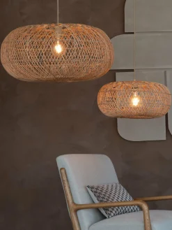 Good&Mojo Hanglamp Arizona bamboe ø70 naturel L Outlet