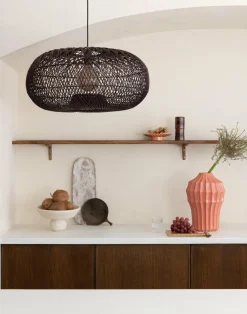 Good&Mojo Hanglamp Arizona bamboe ø50 burgundy S Best