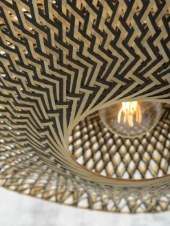 Good&Mojo Hanglamp Bali bamboe 87 x 20 cm zwart/naturel L New