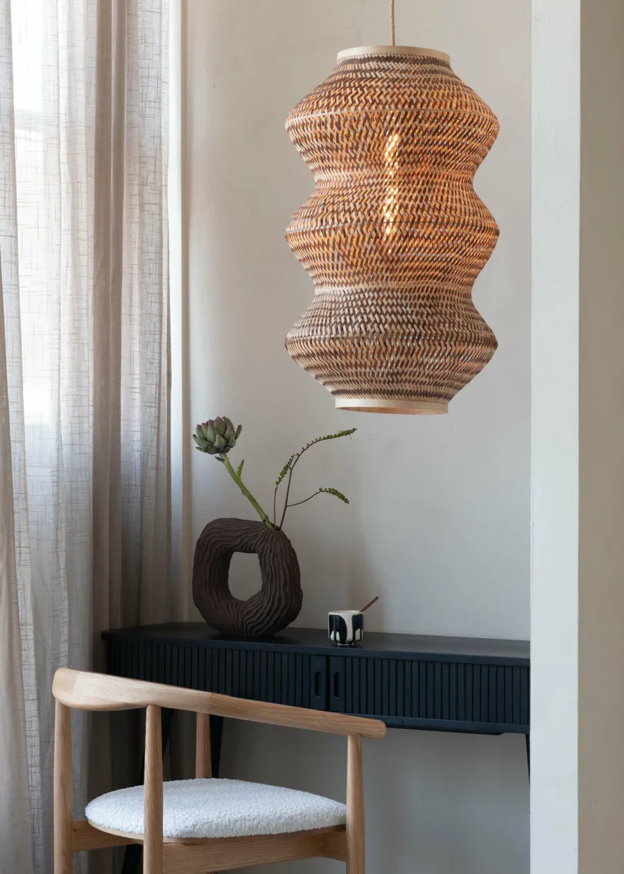 Good&Mojo Hanglamp Barbados bamboe ø40xh.67cm naturel /bruin XL Online