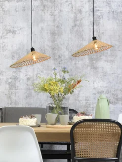 Good&Mojo Hanglamp Bromo bamboe asymm. Ø 50 cm naturel M Hot
