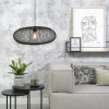 Good&Mojo Hanglamp Cango bamboe ellips dia.60x25cm zwart Best