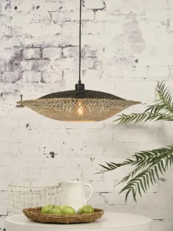Good&Mojo Hanglamp Kalimantan bamboe plat Ø60 M