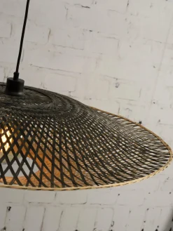 Good&Mojo Hanglamp Kalimantan bamboe plat Ø87 L Online