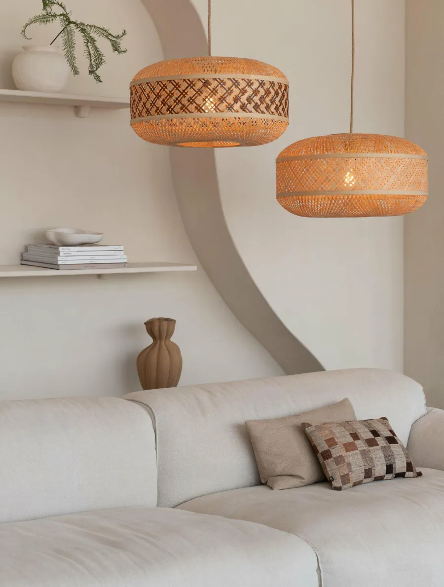 Good&Mojo Hanglamp Langkawi bamboe ø50xh.25cm naturel New
