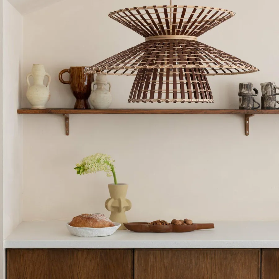 Good&Mojo Hanglamp Machu Picchu bamboe ø57xh.27cm naturel bruin Hot