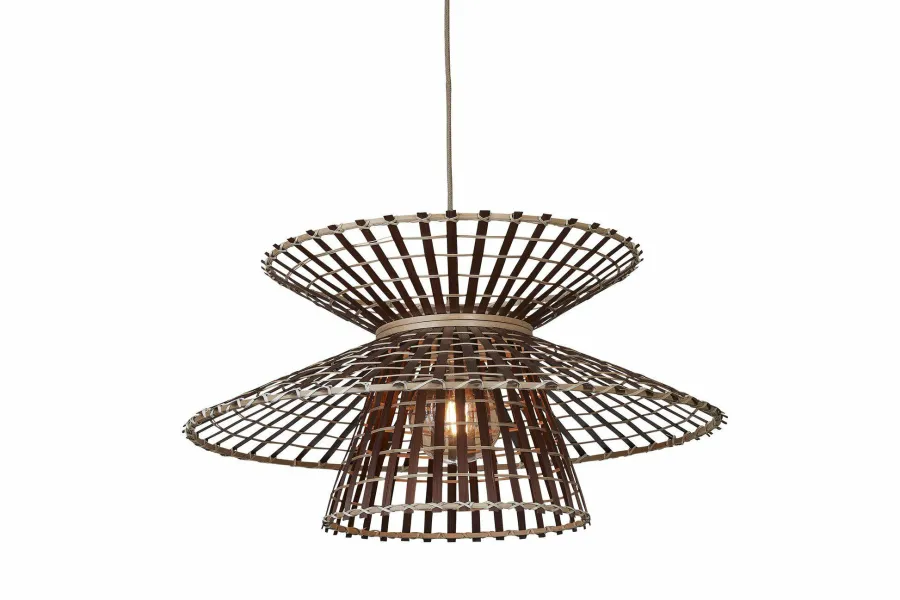 Good&Mojo Hanglamp Machu Picchu bamboe ø57xh.27cm naturel bruin Hot