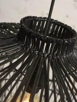 Good&Mojo Hanglamp Madagascar rotan dia.60xh.50cm zwart Clearance