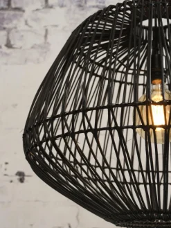 Good&Mojo Hanglamp Madagascar rotan dia.60xh.50cm zwart Clearance