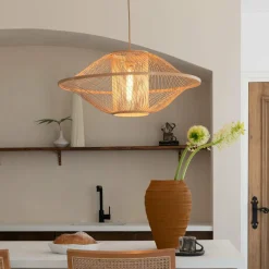 Good&Mojo Hanglamp Maui bamboe ø70xh.30cm naturel L Outlet