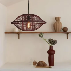 Good&Mojo Hanglamp Maui bamboe burgundy S Online