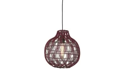 Good&Mojo Hanglamp Mendoza bamboe ø35xh.35cm burgundy S Clearance