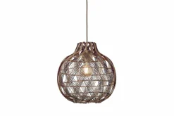 Good&Mojo Hanglamp Mendoza bamboe/kap ø35xh.35cm nat/burgundy. S Sale