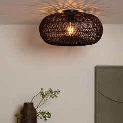 Good&Mojo Plafondlamp Arizona bamboe ø50 burgundy S Hot