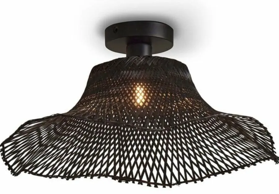 Good&Mojo Plafondlamp Ibiza wavy S zwart Clearance