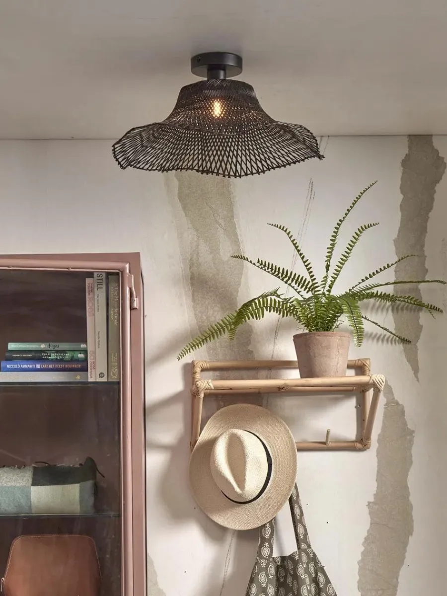 Good&Mojo Plafondlamp Ibiza wavy S zwart Clearance