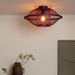 Good&Mojo Plafondlamp Maui bamboe burgundy S Online
