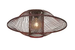 Good&Mojo Plafondlamp Maui bamboe ø70xh.30cm burgundy L Discount