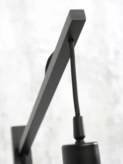 Good&Mojo Vloerlamp Andes bamboe zwart eco linnen wit Outlet