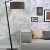 Good&Mojo Vloerlamp Andes bamboe zwart eco linnen donkergrijs Online