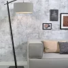 Good&Mojo Vloerlamp Andes bamboe zwart eco linnen lichtgrijs Discount