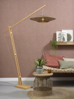 Good&Mojo Vloerlamp Bali bamboe naturel zwart naturel L Ø 60 cm Outlet