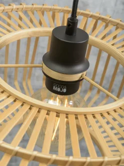 Good&Mojo Vloerlamp Bromo bamboe S naturel – kap Ø 40 naturel