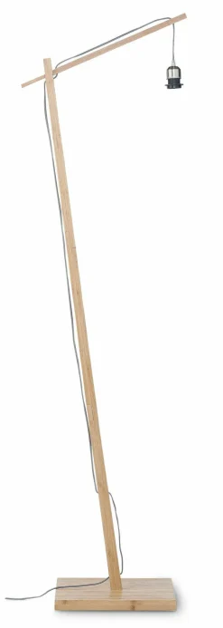 Good&Mojo Vloerlamp Bromo bamboe S naturel – kap Ø 40 naturel