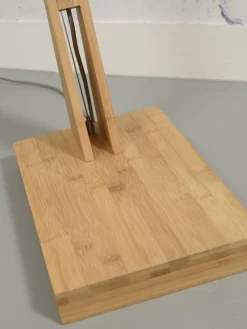 Good&Mojo Vloerlamp Cango bamboe naturel L 207cm kap Ø 60 zwart