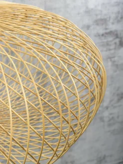 Good&Mojo Vloerlamp Cango bamboe zwart S 176 cm kap Ø 60 naturel Sale
