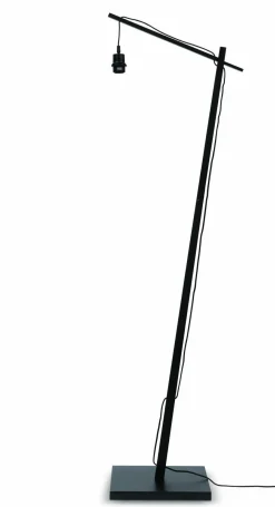 Good&Mojo Vloerlamp Cango bamboe zwart S 176 cm kap Ø 60 naturel Sale