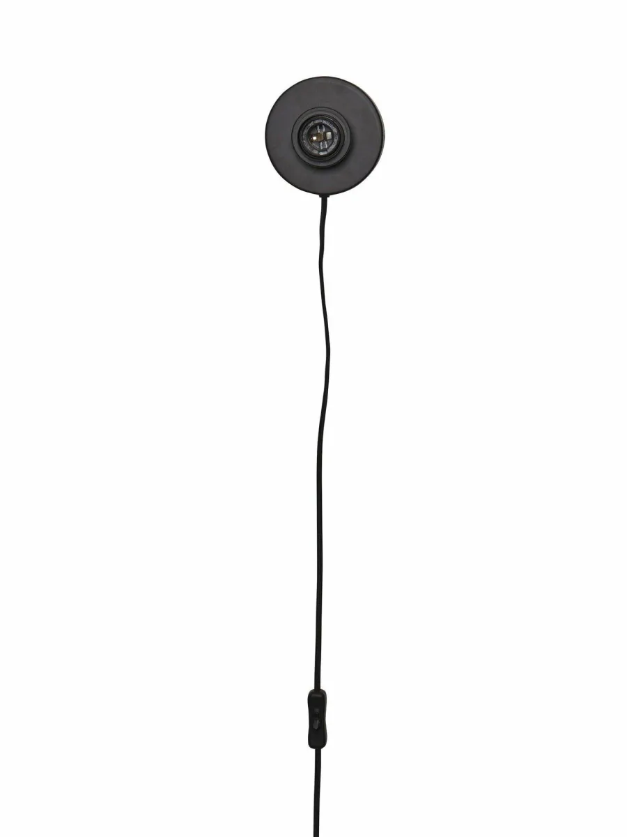 Good&Mojo Wandlamp Andros dia. 45cm zwart/naturel/wit Outlet