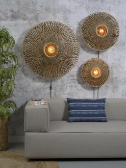 Good&Mojo Wandlamp Bali bamboe 87 x 20 cm zwart/naturel L Hot