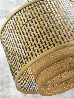 Good&Mojo Wandlamp Bhutan bamboe naturel Ø 40 zwart naturel L Online