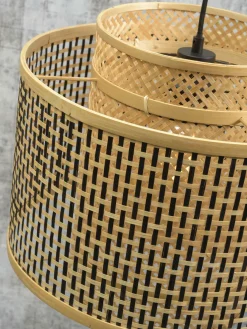 Good&Mojo Wandlamp Bhutan bamboe naturel Ø 40 zwart naturel S Best
