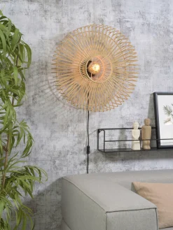 Good&Mojo Wandlamp Bromo bamboe Ø 60 naturel L
