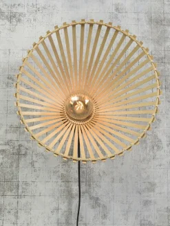 Good&Mojo Wandlamp Bromo bamboe asymm. Ø 40 naturel S Clearance