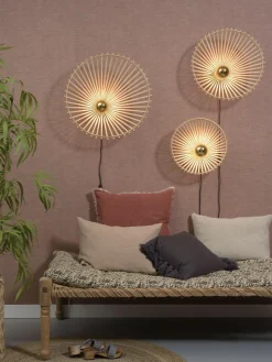 Good&Mojo Wandlamp Bromo bamboe asymm. Ø 40 naturel S Clearance