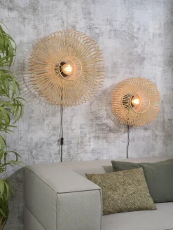Good&Mojo Wandlamp Bromo bamboe Ø 40 naturel S Online