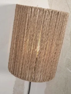 Good&Mojo Wandlamp Iguazu halfrond 22cm naturel Sale