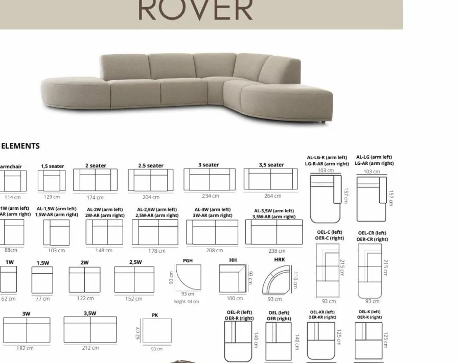 Het Anker Bank Rover - Vele opstellingen en kleuren mogelijk New