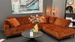 Het Anker Showroommodel Hoekbank Maltese - 2,5 zits arm links - open eiland rechts - Stof Cloud Cognac 28 Best