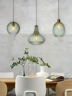 it's about RoMi Hanglamp glas Venice ovaal groen