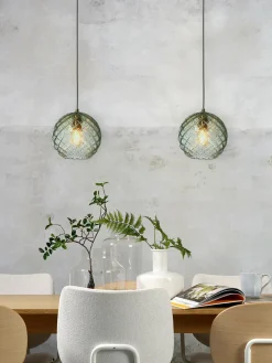 it's about RoMi Hanglamp glas Venice bol groen Outlet
