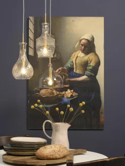 it's about RoMi Hanglamp glas Brussels Ø 13 transparant/goud rechtvormig Best