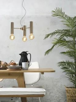 it's about RoMi Kroonluchter ijzer Cannes 3-arm goud S Sale
