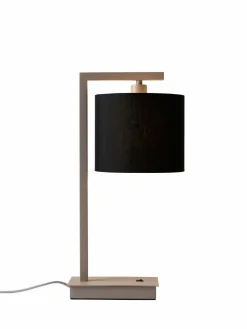 it's about RoMi Tafellamp Boston zand/kap 1815 zwart Sale
